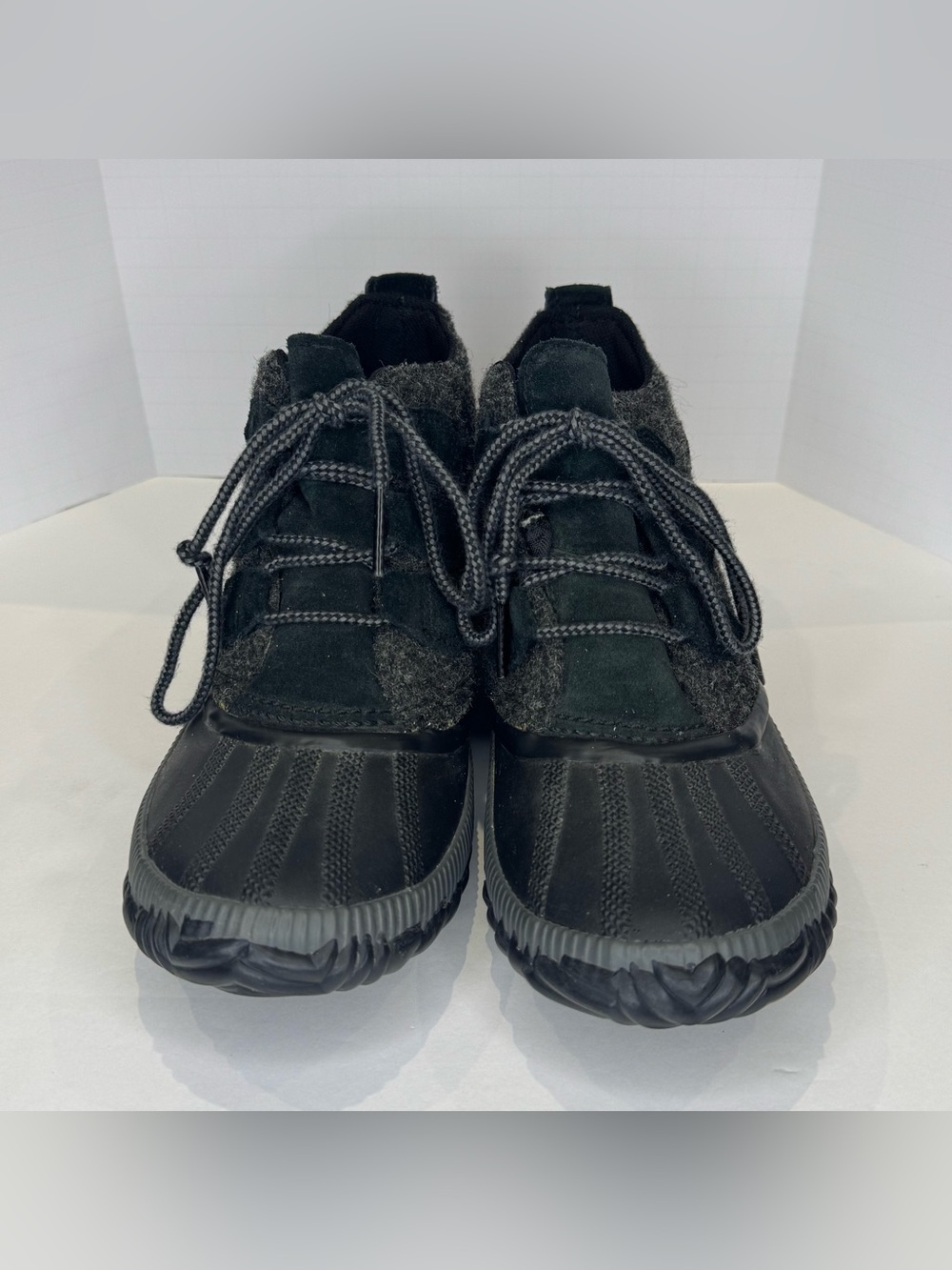 Sorel Out N About Plus Wool Women's 7 Grey Black Winter Snow Boots Waterproof - Picture 3 of 9